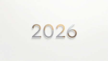 Premium 2026 winter canvas with pearl frost spark corners and minimal festive charm.