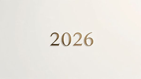 Elegant 2026 premium canvas with ice-glass reflections and soft winter sparkles.
