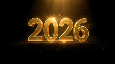 Elegant 2026 New Year canvas with ice-blue shimmer, gentle sparkle overlay, and clean composition...