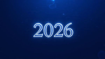 2026 luxury backdrop with soft silver glow haze and calm winter celebration mood.