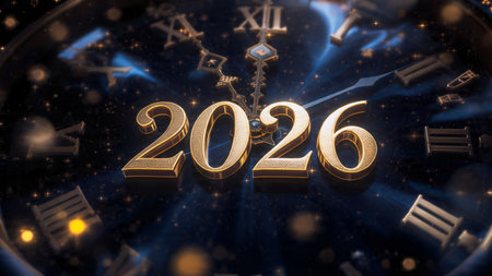 2026 luxury greeting with diamond frost spark field and clean white balance.