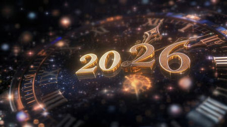 2026 luxury holiday background with gentle silver spark waves and minimal design noise.