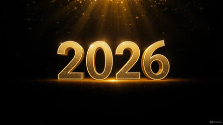 2026 luxury backdrop with soft silver glow haze and calm winter celebration mood.