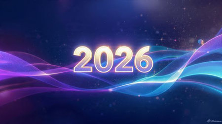 2026 luxury greeting backdrop with diamond frost spark field and balanced space.