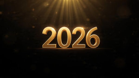 Elegant 2026 luxury backdrop with silver frost diffusion and minimal sparkle noise.