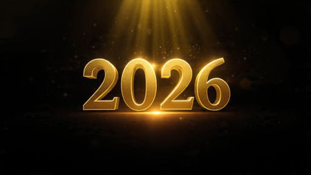 Premium 2026 winter backdrop with soft frost particles and clean luxury composition.