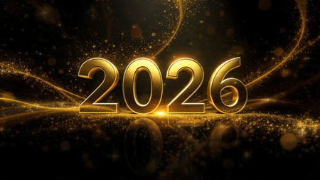 2026 luxury celebration backdrop with cool frost blur and minimal shimmer noise.