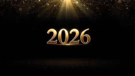 Elegant 2026 premium canvas with silver sparkle haze and crisp design space.