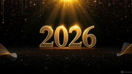Luxury 2026 celebration backdrop with diamond frost field and minimal noise layer.