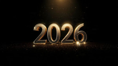 2026 luxury backdrop with soft silver glow haze and calm winter celebration mood.
