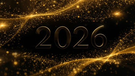 Luxury 2026 winter canvas with soft silver glow gradient and minimal festive charm.
