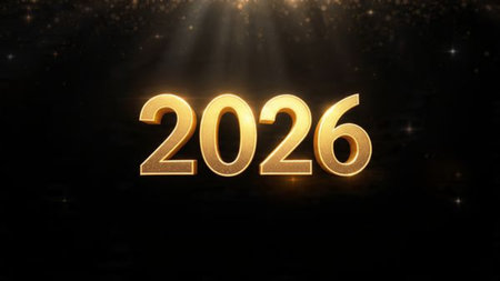 Elegant 2026 premium background with silver light diffusion and minimal sparkle noise.