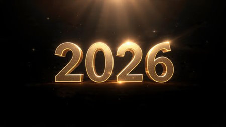 2026 luxury celebration design with silky cool gradients and minimal shimmer noise.