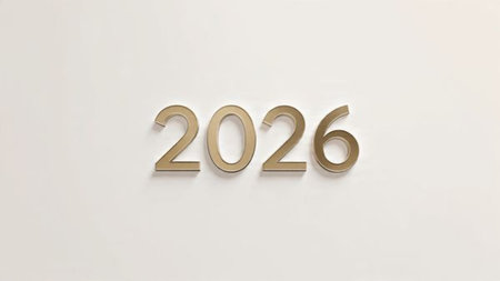 Premium 2026 holiday greeting with crisp cool frost shine and refined layout.