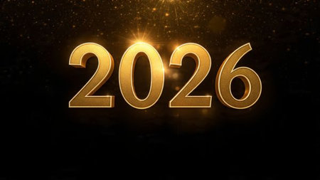 2026 luxury backdrop with soft silver glow haze and cool winter celebration mood.