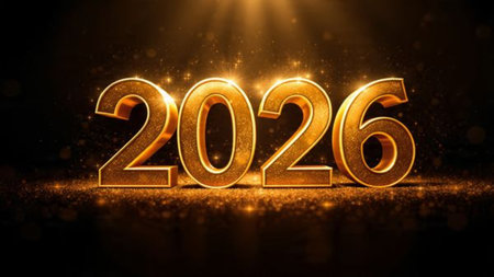 Premium 2026 celebration template with silky cool gradients and crisp white space.