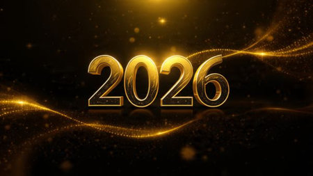 Premium 2026 holiday template with cool glacial light spread and subtle festive shimmer.