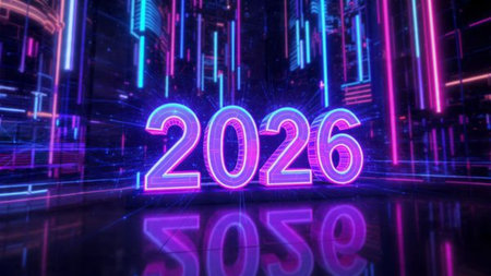 Luxury 2026 backdrop with crystal light diffusion and subtle premium shimmer noise.
