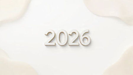 Elegant 2026 premium canvas with silver sparkle trails and soft cool glow.