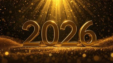 Luxury 2026 winter canvas with diamond frost corners glow and crisp festive mood.