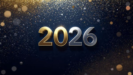 2026 luxury New Year canvas with diamond frost sparkle field and clean design.
