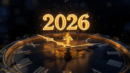 Luxury 2026 New Year canvas with diamond frost field and smooth lighting bloom.