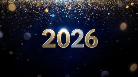 Luxury 2026 seasonal template with frost-glass light arcs and minimal noise overlay.