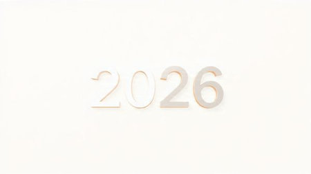 Luxury 2026 winter canvas with crystal-dust particles and clean festive space.