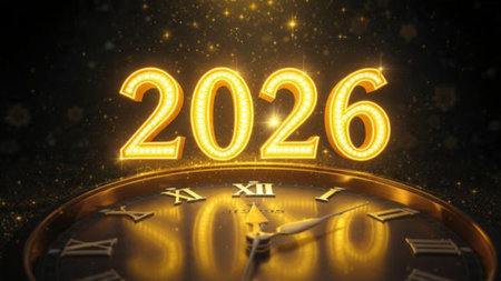 Luxury 2026 celebration background with pearl frost sparkle field and clean layout.