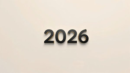 Premium 2026 celebration template with soft frozen glow edges and minimal noise layer.