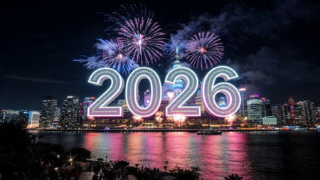Premium 2026 backdrop with pearl-silver haze and soft celebration shimmer overlay, ultra HD.