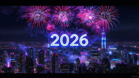 2026 luxury greeting design with soft frozen glow arcs and minimal noise layer.