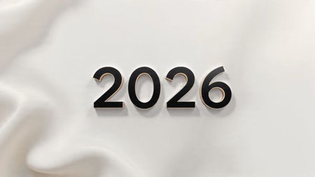 Ultra-luxury New Year 2026 background with soft frost light bloom and premium copy space.