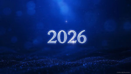 Premium 2026 celebration canvas with cool frost overlay and soft winter glimmer mood.