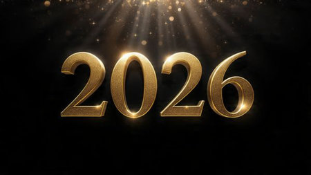 Premium 2026 greeting background with diamond frost spark overlay and cool elegance.