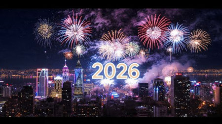 2026 luxury greeting canvas with frozen glow edges and refined white copy space.