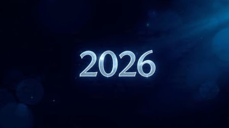 Luxury 2026 greeting template with pearl frost haze and ultra-clean white balance.
