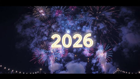 Elegant 2026 premium background with frozen bokeh glow and crisp white balance.