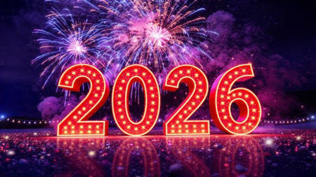 2026 luxury canvas with silver glow diffusion and subtle winter shimmer noise.