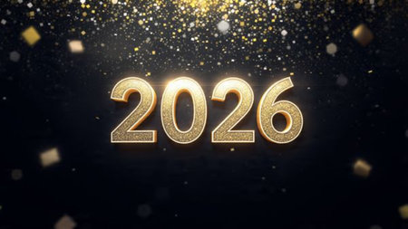 Premium 2026 New Year backdrop with silver light diffusion and minimal sparkle noise.