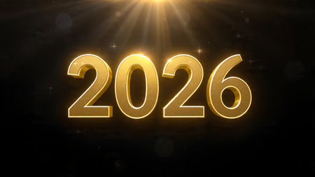 Premium 2026 New Year backdrop with smooth ice-glass reflections and calm winter mood.