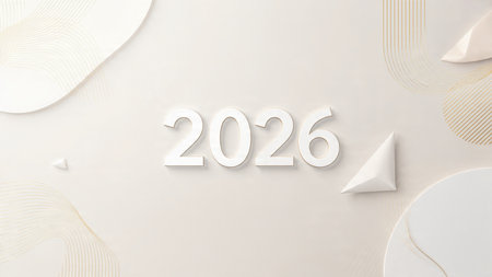 2026 winter luxury background with pearl-silver shimmer and crisp lighting.