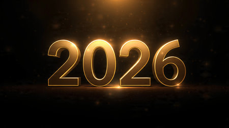 Premium 2026 New Year greeting with silky cool gradients and crisp layout balance.