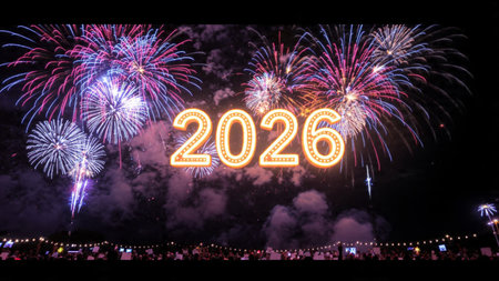 Luxury 2026 greeting template with pearl frost haze and ultra-clean white balance.
