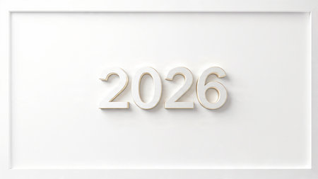 Elegant 2026 premium canvas with silver sparkle trails and soft cool glow.