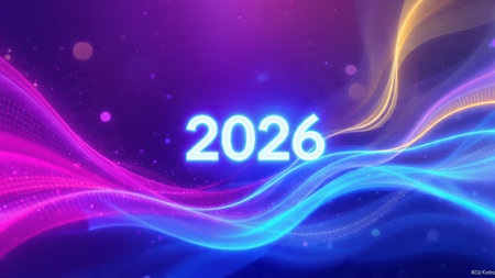 Elegant 2026 winter canvas with diamond frost spark field and premium resolution.