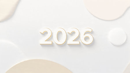 2026 luxury celebration background with ice-glass glow edges and clean copy space.