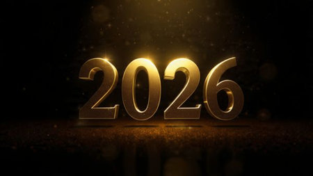 2026 luxury New Year canvas with smooth icy gradients and silver glow arcs.