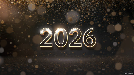 Luxury 2026 celebration background with pearl frost sparkle field and clean layout.