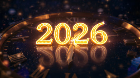 2026 luxury backdrop with soft silver glow haze and cool winter celebration mood.